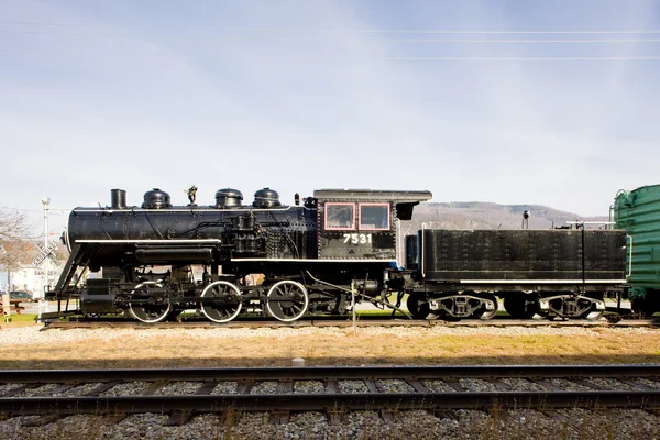 Steam locomotive in Railroad Museum, Gorham, New Hampshire, USA — Stock Photo, Image