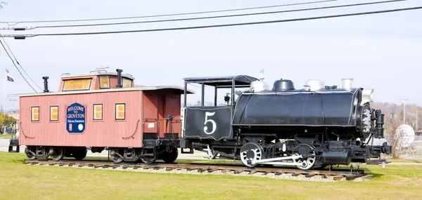 Пар локомотив, Groveton, Нью-Гемпшир, США — стокове фото