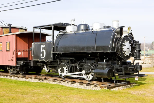 Пар локомотив, Groveton, Нью-Гемпшир, США — стокове фото