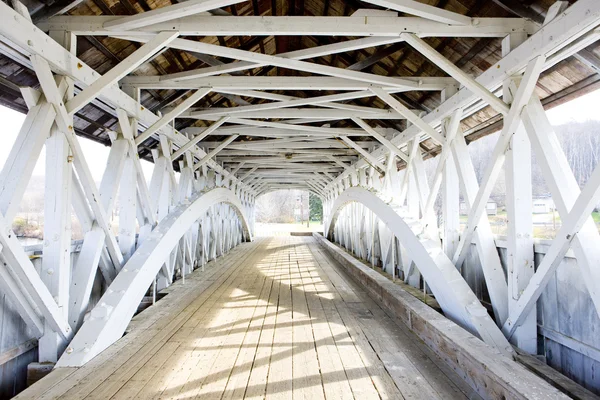 Groveton Covered Bridge (1852), New Hampshire, Amerika Serikat — Stok Foto
