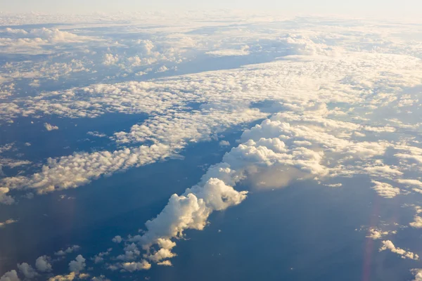 Chmury - widok z samolotu — Zdjęcie stockowe