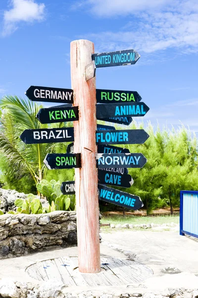 Guidepost, North Point, Barbados — Stock Photo, Image