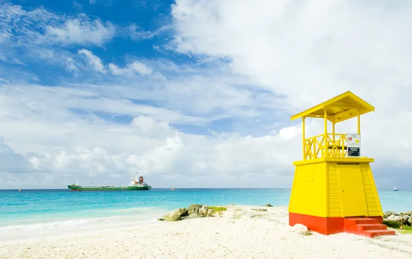 Cabana na praia, Enterprise Beach, Barbados, Caribe — Fotografia de Stock