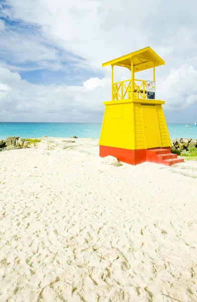 Kabina na pláži, podnik beach, barbados, Karibik — Stock fotografie