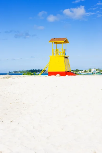 Cabine op het strand, onderneming beach, barbados, Caribisch gebied — Stockfoto