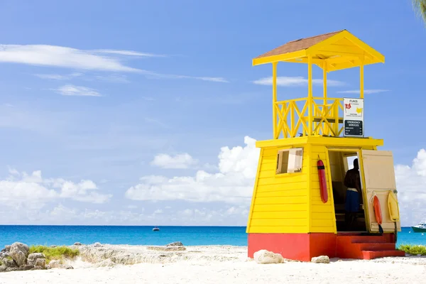 해변, 엔터 프 라이즈 비치, 바베이도스, 카리브 해에 오두막 — 스톡 사진