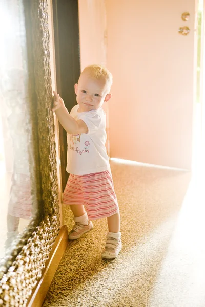Standing toddler in a room — Stock Photo, Image