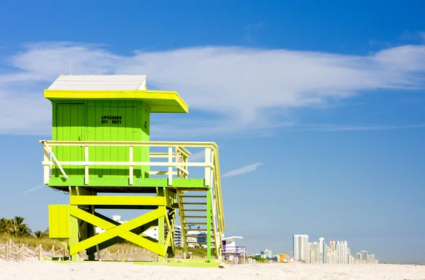 stock image Cabin on the beach, Miami Beach, Florida, USA