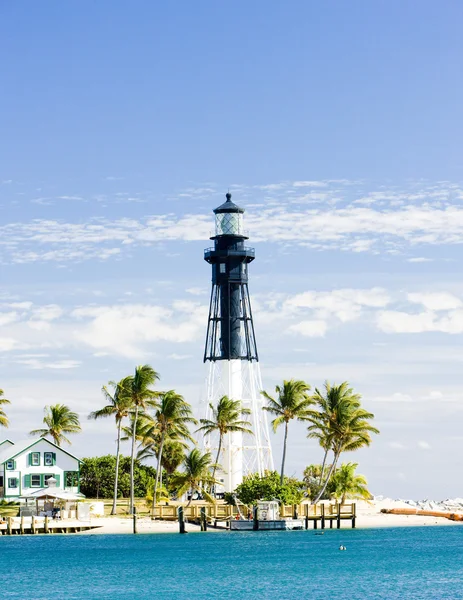 Hillsboro vuurtoren, pompano beach, florida, Verenigde Staten — Stockfoto