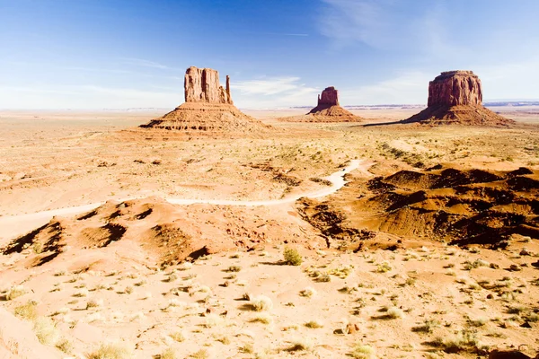 Mittens and Merrick Butte, Monument Valley National Park, Ut — Foto Stock