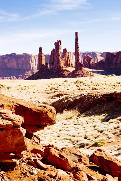 图腾柱，纪念碑谷国家公园，犹他州亚利桑那州美国 — 图库照片