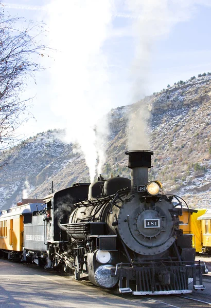 Durango Сільвертону вузькоколійна залізниця, Колорадо, США — стокове фото
