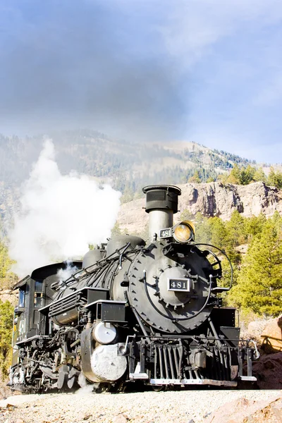 Durango Сільвертону вузькоколійна залізниця, Колорадо, США — стокове фото