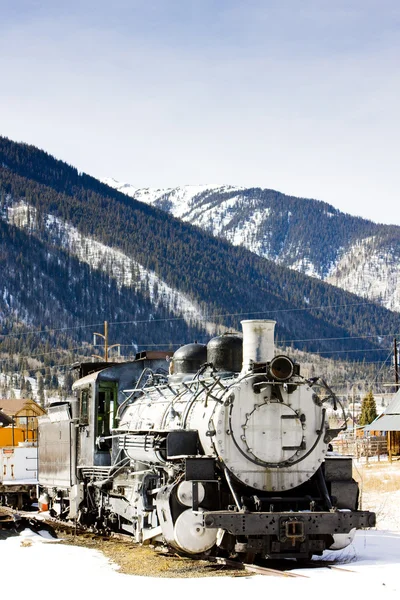 Vieja locomotora de vapor, Silverton, Colorado, Estados Unidos —  Fotos de Stock