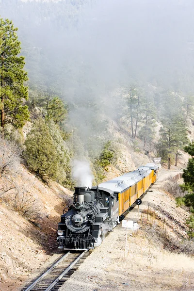 Durango silverton smalspoor spoorweg, colorado, usa — Stockfoto