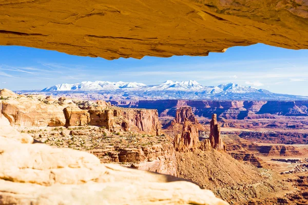 ΜΕΣΑ αψίδα, canyonlands εθνικό πάρκο, Γιούτα, ΗΠΑ — Φωτογραφία Αρχείου