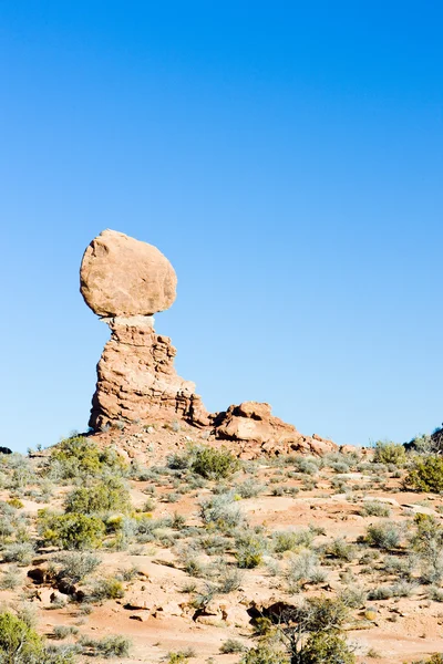 Kiegyensúlyozott rock arches nemzeti park, utah, Amerikai Egyesült Államok — Stock Fotó