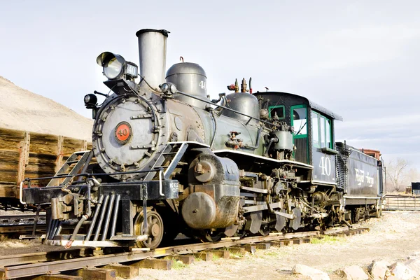 Locomotive à tige au Colorado Railroad Museum, États-Unis — Photo