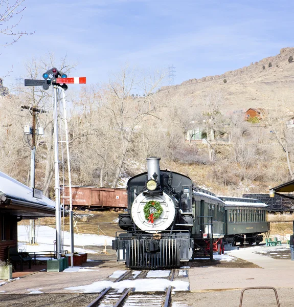 干机车在科罗拉多州铁路博物馆，美国 — 图库照片