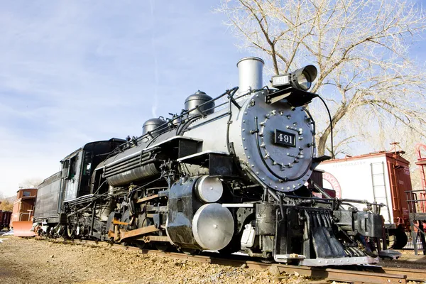Łodyga lokomotywa w Muzeum kolei colorado, Stany Zjednoczone Ameryki — Zdjęcie stockowe