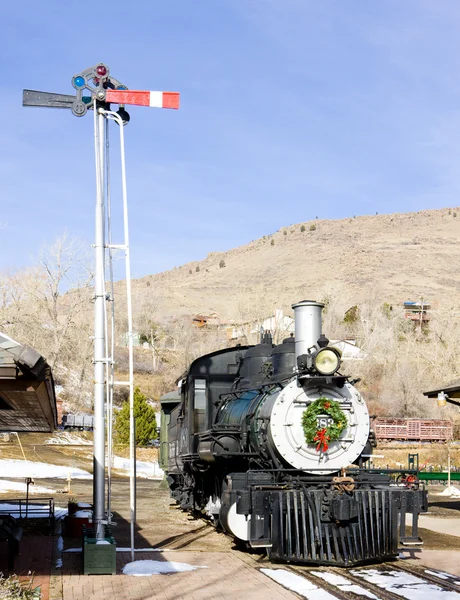 Locomotiva-tronco no Colorado Railroad Museum, EUA — Fotografia de Stock