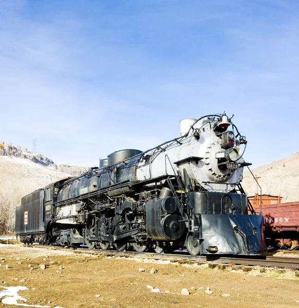 コロラド鉄道博物館、アメリカの機関車を幹します。 — ストック写真