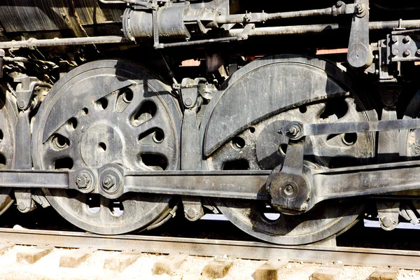 Деталь пар локомотив, Залізничний музей Колорадо, США — стокове фото