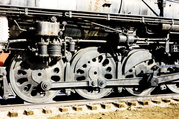 Detalhe da locomotiva a vapor, Colorado Railroad Museum, EUA — Fotografia de Stock