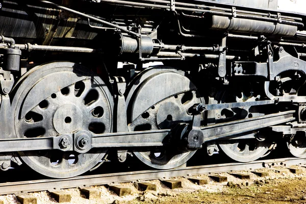 蒸気機関車、コロラド鉄道博物館、アメリカの詳細 — ストック写真