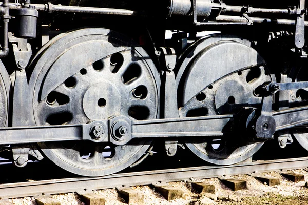 Dettaglio della locomotiva a vapore, Colorado Railroad Museum, USA — Foto Stock