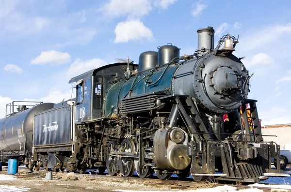 蒸気機関車、アラモサ, コロラド州、米国 — ストック写真