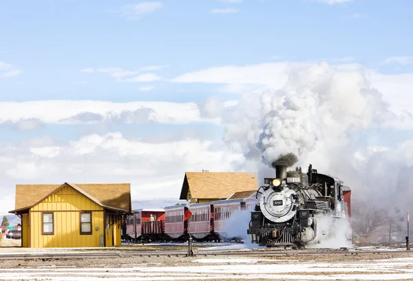 Узкоколейная железная дорога Камбрес и Тольтек, Обито, Колорадо, США — стоковое фото