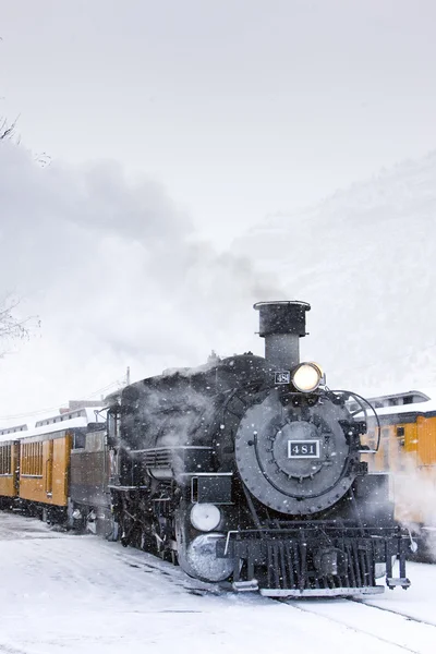 Durango and Silverton Narrow Gauge Railroad, Colorado, USA — Zdjęcie stockowe