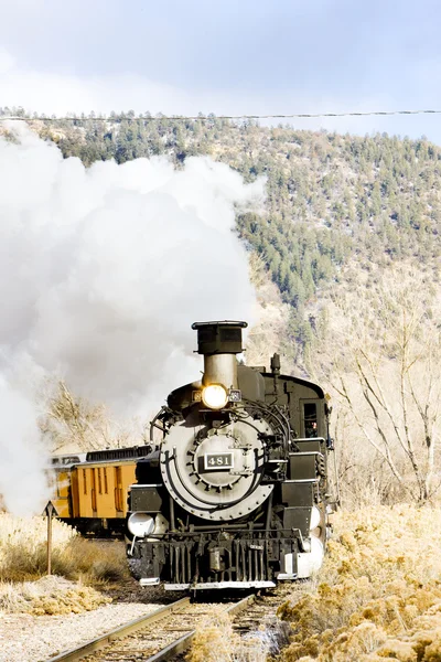 Durango and Silverton Narrow Gauge Railroad, Colorado, EUA — Fotografia de Stock