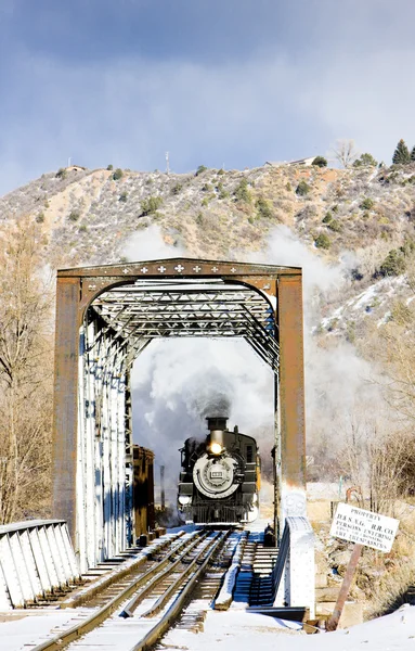 Durango och silverton smalspårig järnväg, colorado, usa — Stockfoto