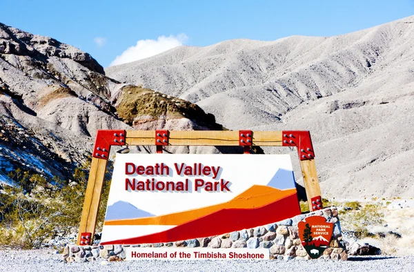 Ingang, death valley national park, Californië, Verenigde Staten — Stockfoto