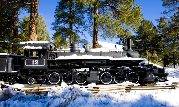 Steam lokomotywa, flagstaff, arizona, Stany Zjednoczone Ameryki — Zdjęcie stockowe