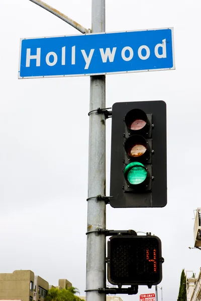 Semaphore, Hollywood, Los Angeles, Califórnia, EUA — Fotografia de Stock
