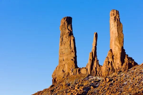 Три сестри, пам'ятник долини Національний парк, штат Юта Арізона, — стокове фото