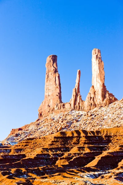 Les Trois Sœurs, Parc National de Monument Valley, Utah-Arizona , — Photo