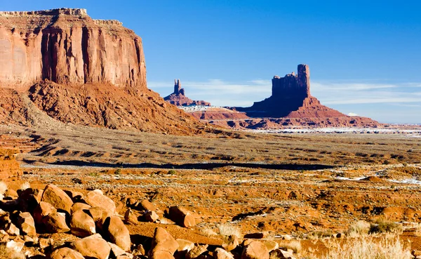 Sentinel mesa, park narodowy doliny pomnik, utah, arizona, Stany Zjednoczone Ameryki — Zdjęcie stockowe