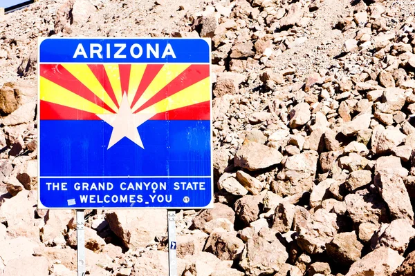 Firmar en la frontera de Arizona, EE.UU. — Foto de Stock