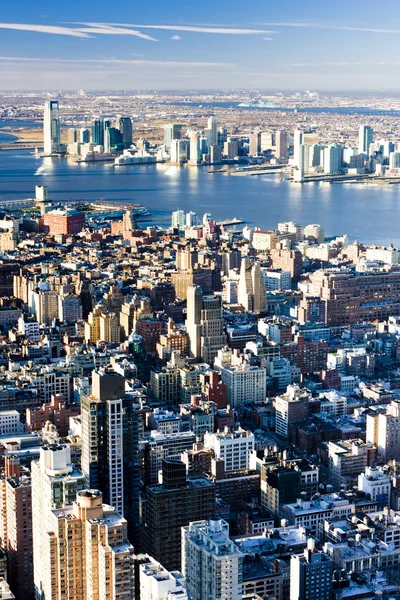 Widok Manhattanu z empire state building, Nowy Jork, — Zdjęcie stockowe