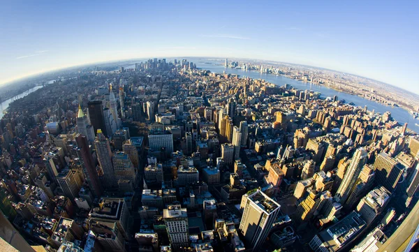 Pohled na manhattan od empire state building, new york city, — Stock fotografie