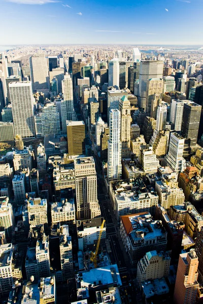 Utsikt över manhattan från empire state building, new york city, — Stockfoto