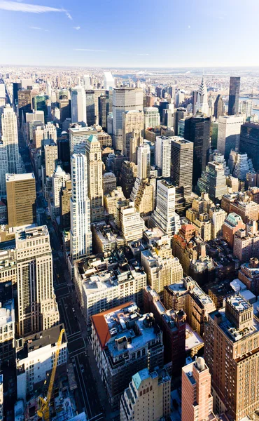 Θέα του Μανχάταν από το empire state building, πόλη της Νέας Υόρκης, — Φωτογραφία Αρχείου