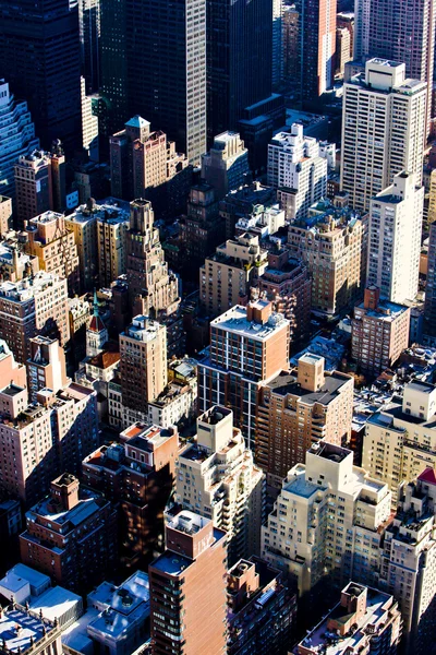 Θέα του Μανχάταν από το empire state building, πόλη της Νέας Υόρκης, — Φωτογραφία Αρχείου
