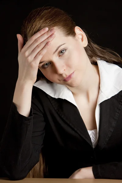 Portrait of tired businesswoman — Stock Photo, Image