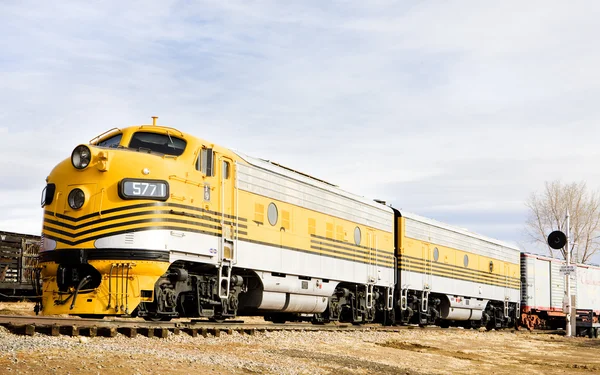 Locomotiva a diesel, Colorado Railroad Museum, EUA Imagens Royalty-Free