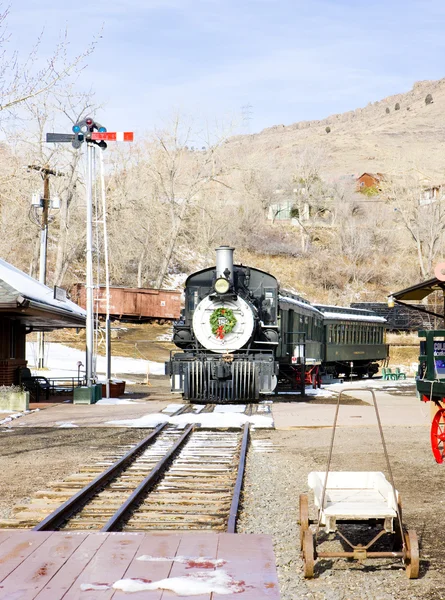 Stem locomotive in Colorado Railroad Museum, USA Royalty Free Stock Photos